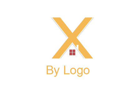 letter x house logo