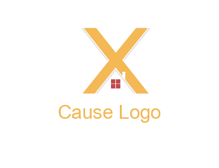 letter x house logo