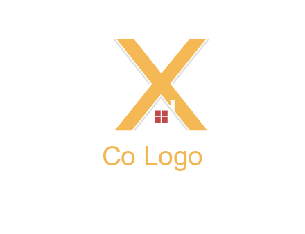 letter x house logo
