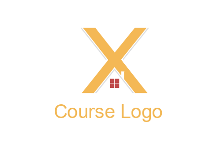 letter x house logo