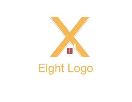 letter x house logo