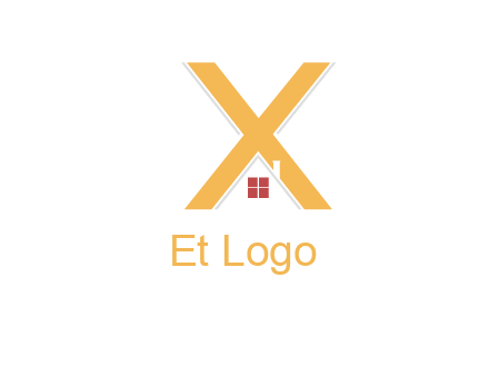 letter x house logo