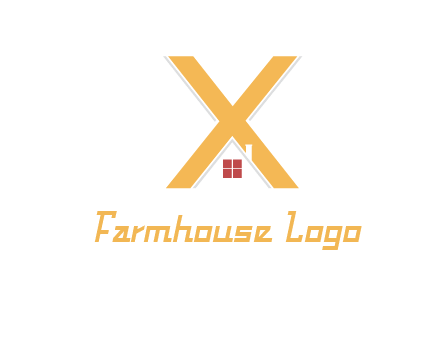 letter x house logo