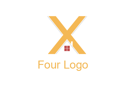 letter x house logo