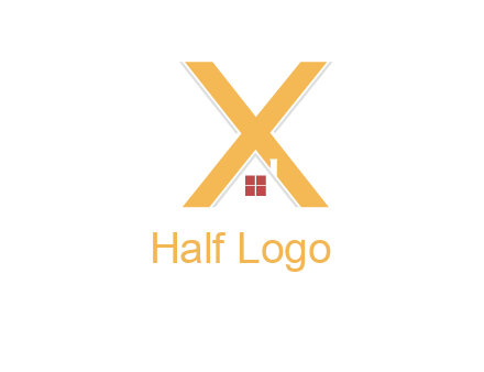 letter x house logo