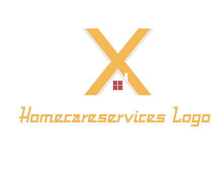 letter x house logo