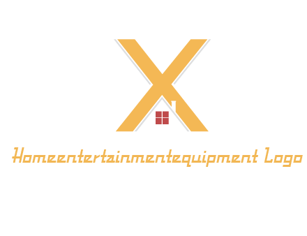 letter x house logo