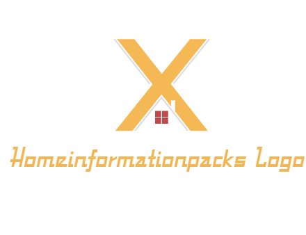 letter x house logo
