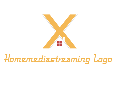 letter x house logo