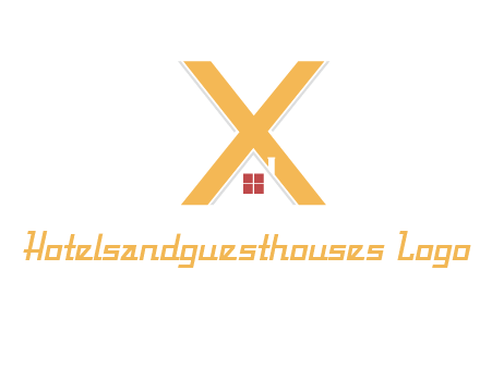 letter x house logo