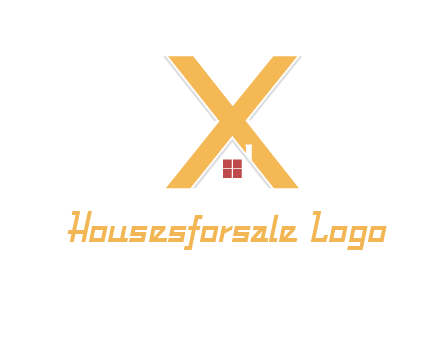 letter x house logo