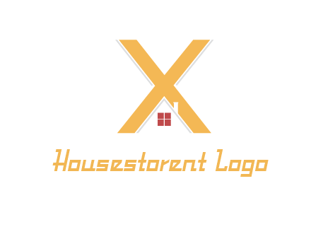 letter x house logo