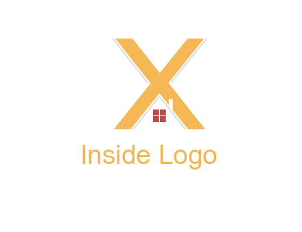 letter x house logo