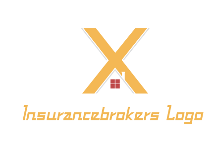 letter x house logo