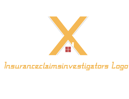 letter x house logo