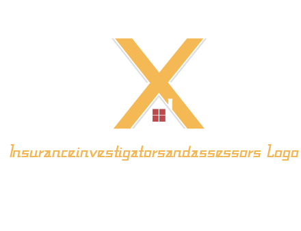 letter x house logo