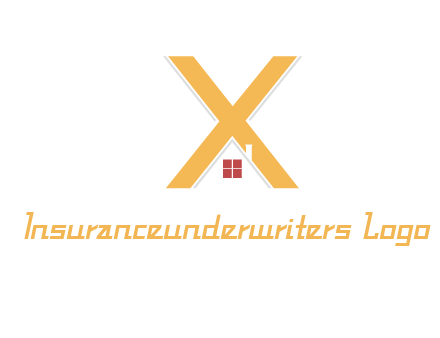 letter x house logo