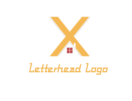 letter x house logo