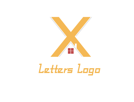 letter x house logo