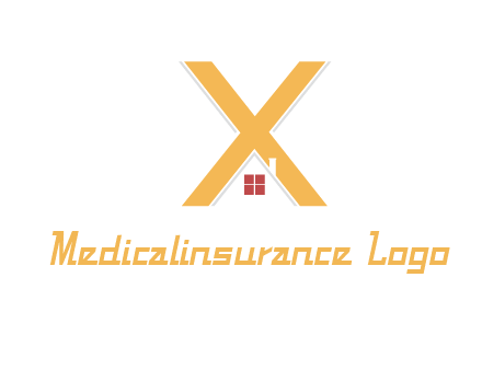 letter x house logo