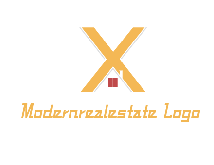letter x house logo
