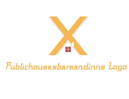 letter x house logo