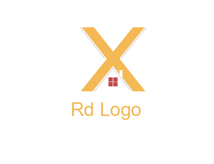 letter x house logo