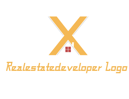 letter x house logo