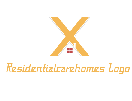 letter x house logo