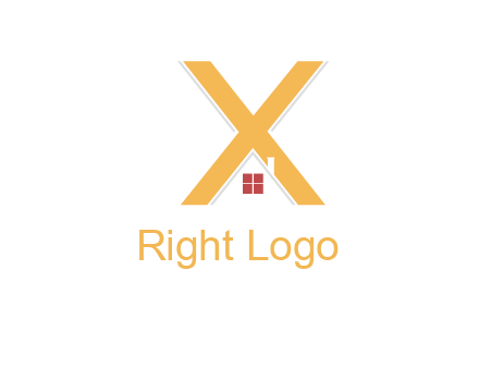 letter x house logo