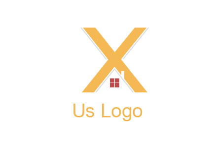 letter x house logo