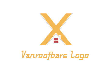 letter x house logo
