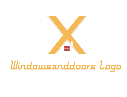 letter x house logo