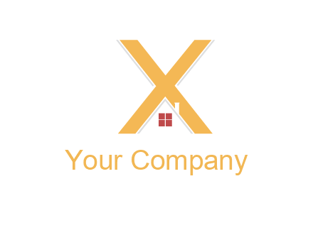 letter x house logo