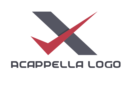 check mark letter x logo