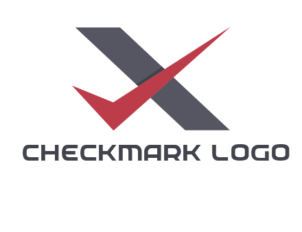 check mark letter x logo