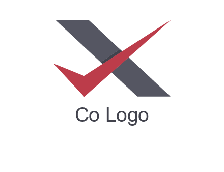 check mark letter x logo