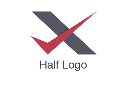 check mark letter x logo