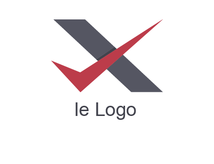 check mark letter x logo