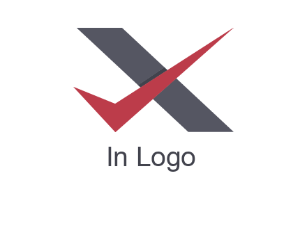 check mark letter x logo