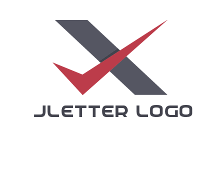 check mark letter x logo