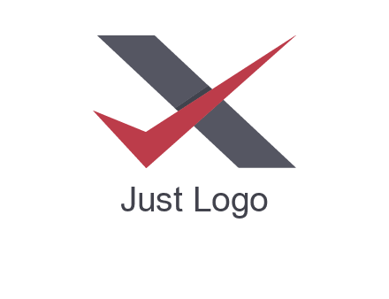 check mark letter x logo