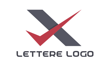check mark letter x logo