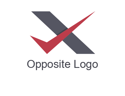check mark letter x logo