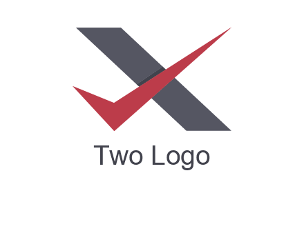 check mark letter x logo