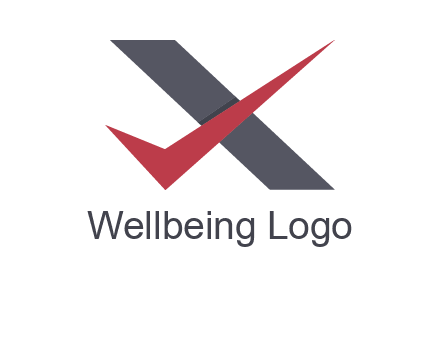 check mark letter x logo