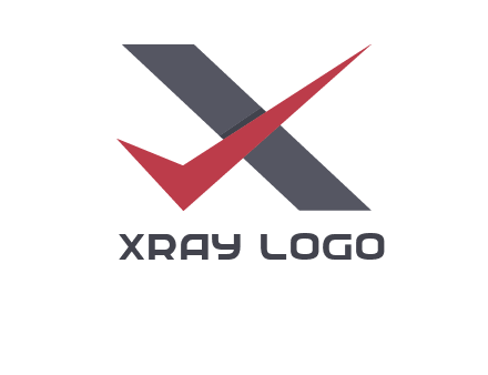 check mark letter x logo