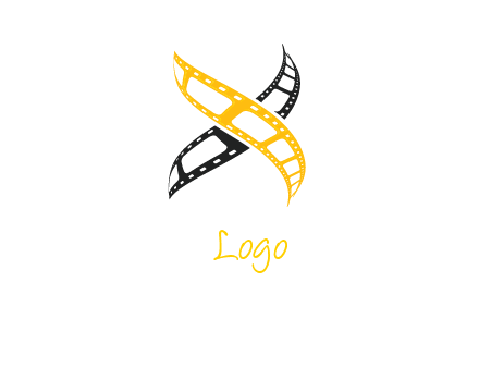 letter x film reel logo