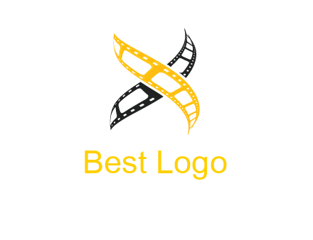 letter x film reel logo