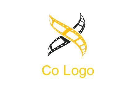 letter x film reel logo